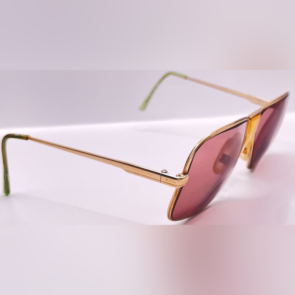 Vintage Safilo Sporting 83 Gold Pilot Sunglasses Frames Only